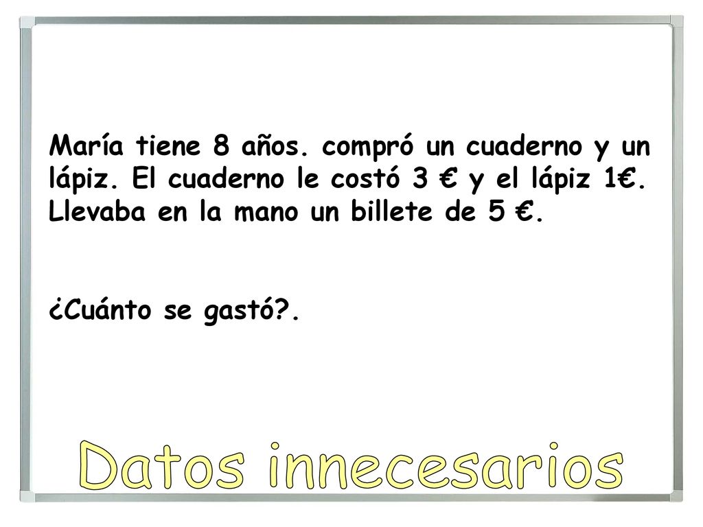 María tiene 8 años. compró un cuaderno y un lápiz