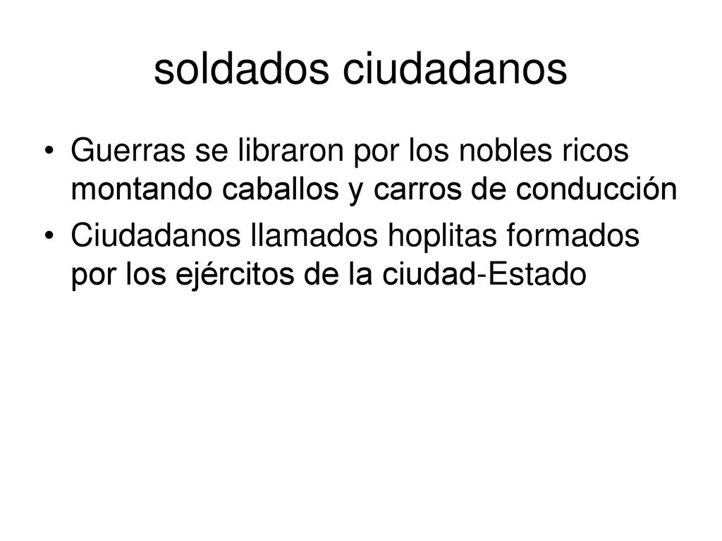 soldados ciudadanos Guerras se libraron por los nobles ricos montando caballos y carros de conducción.