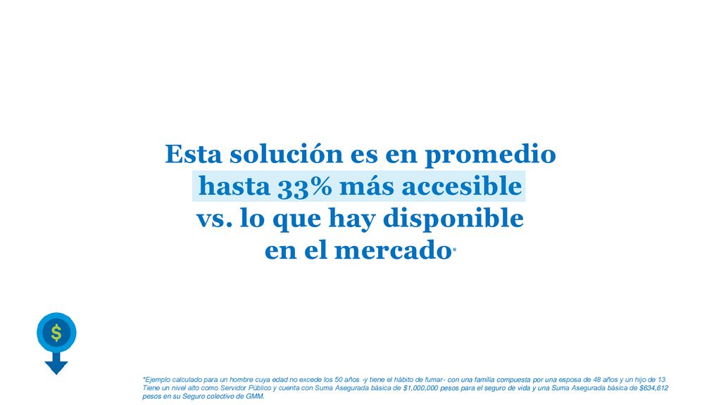 Esta solución es en promedio vs. lo que hay disponible