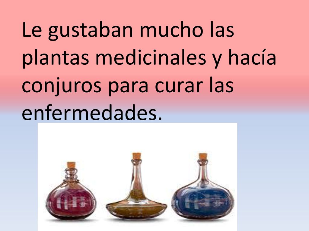 Le gustaban mucho las plantas medicinales y hacía conjuros para curar las enfermedades.