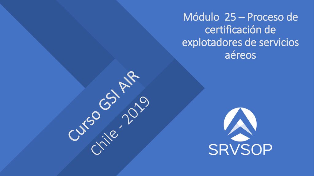 Módulo 25 – Proceso de certificación de explotadores de servicios aéreos