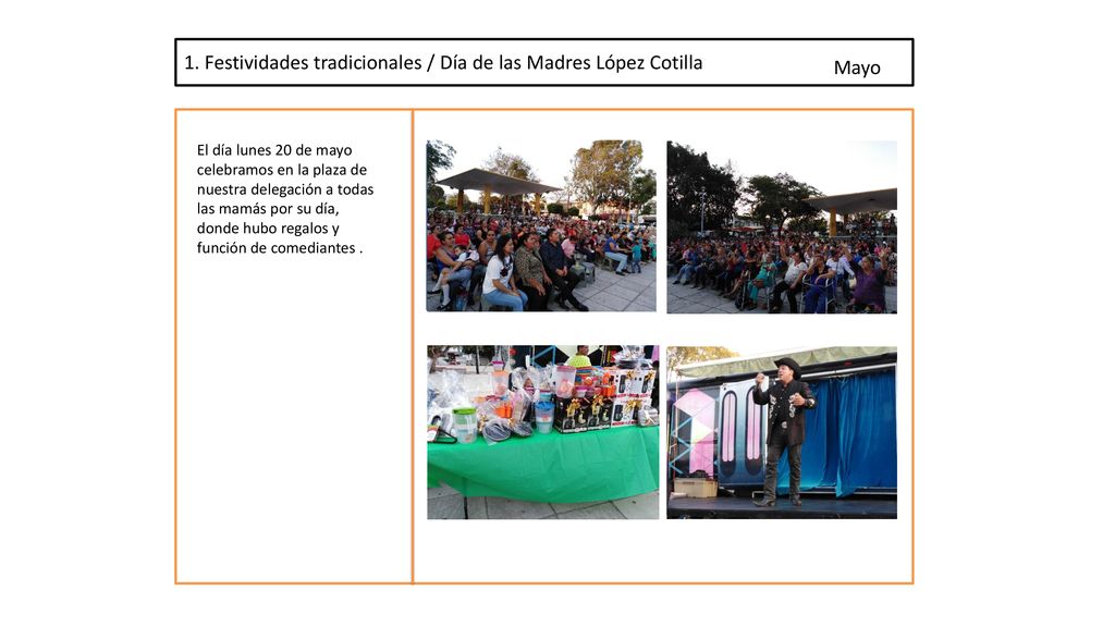 1. Festividades tradicionales / Día de las Madres López Cotilla Mayo