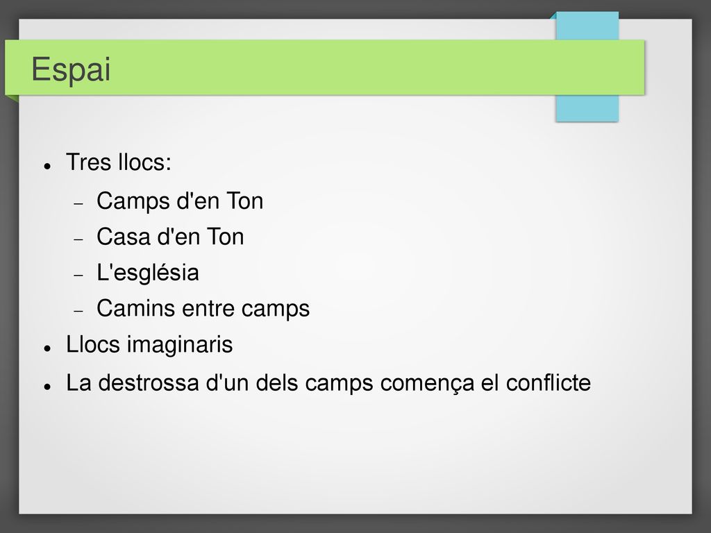 Espai Tres llocs: Camps d en Ton Casa d en Ton L església