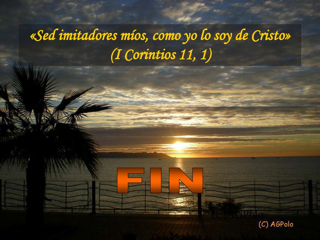 «Sed imitadores míos, como yo lo soy de Cristo»