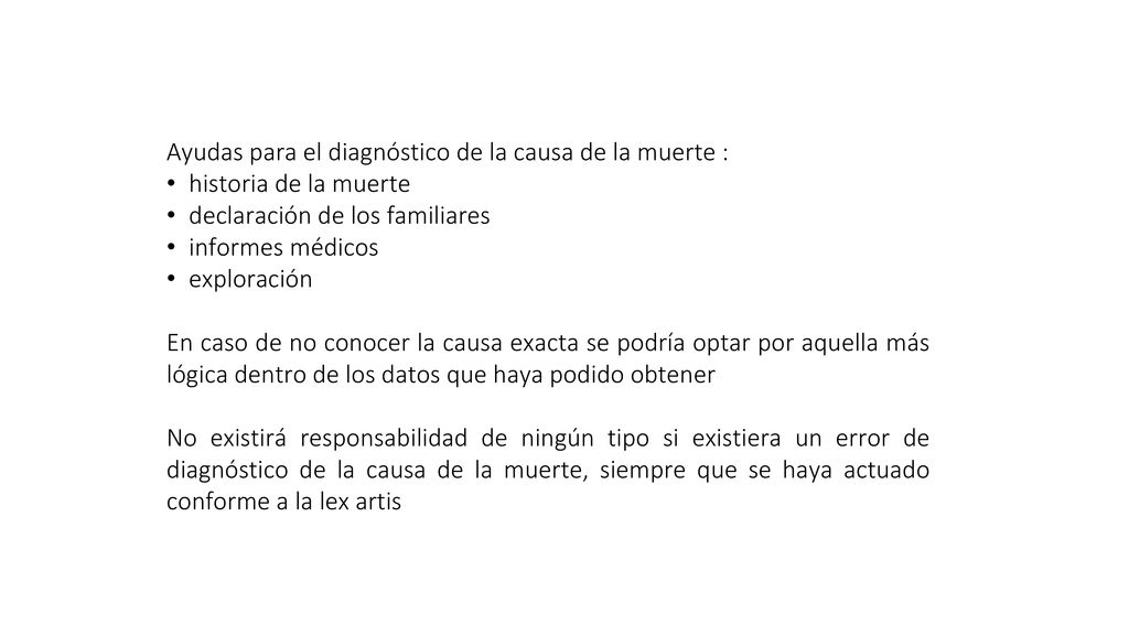 Ayudas para el diagnóstico de la causa de la muerte :