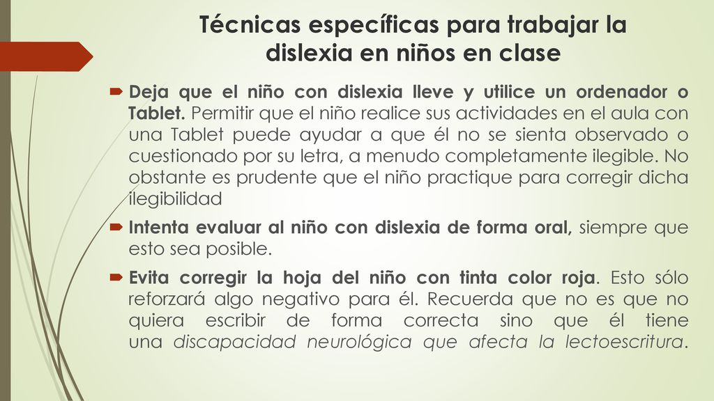 Técnicas específicas para trabajar la dislexia en niños en clase