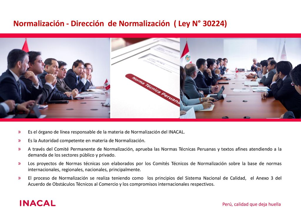 Normalización - Dirección de Normalización ( Ley N° 30224)