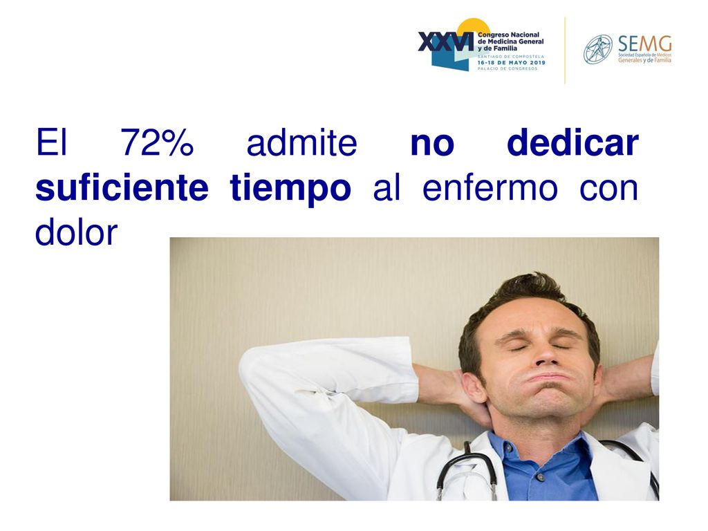 El 72% admite no dedicar suficiente tiempo al enfermo con dolor