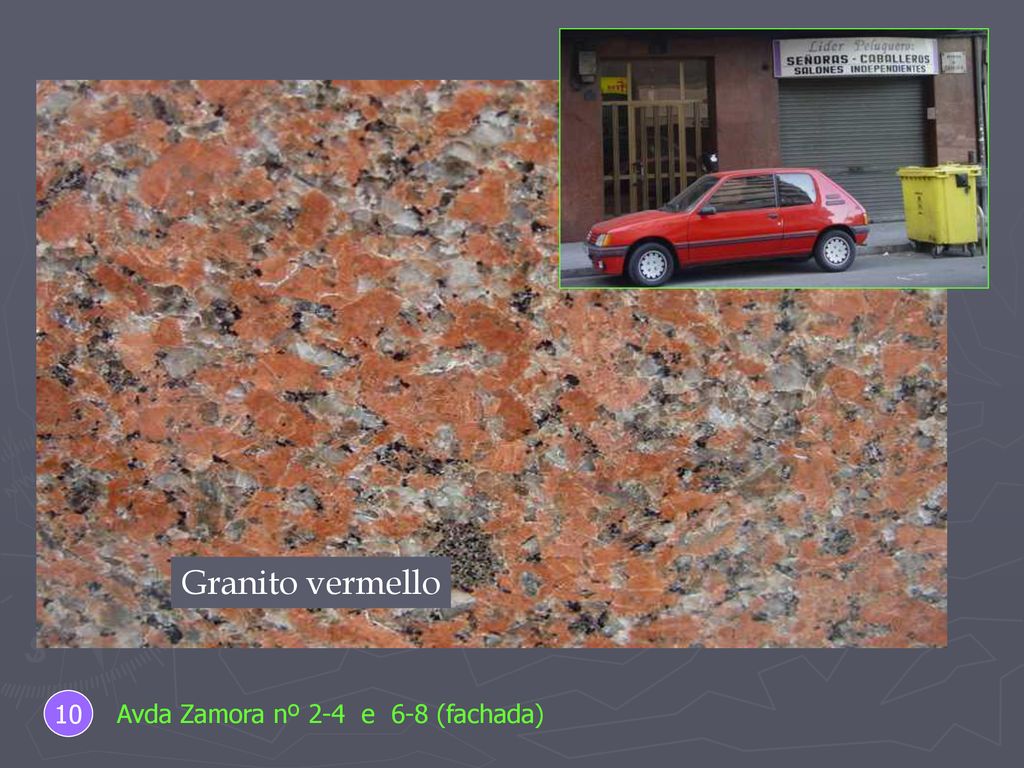 Granito vermello 10 Avda Zamora nº 2-4 e 6-8 (fachada)