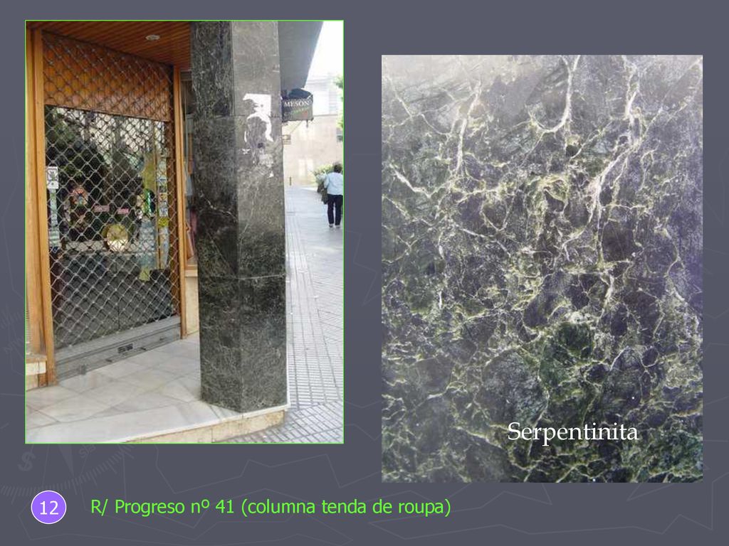 Serpentinita 12 R/ Progreso nº 41 (columna tenda de roupa)