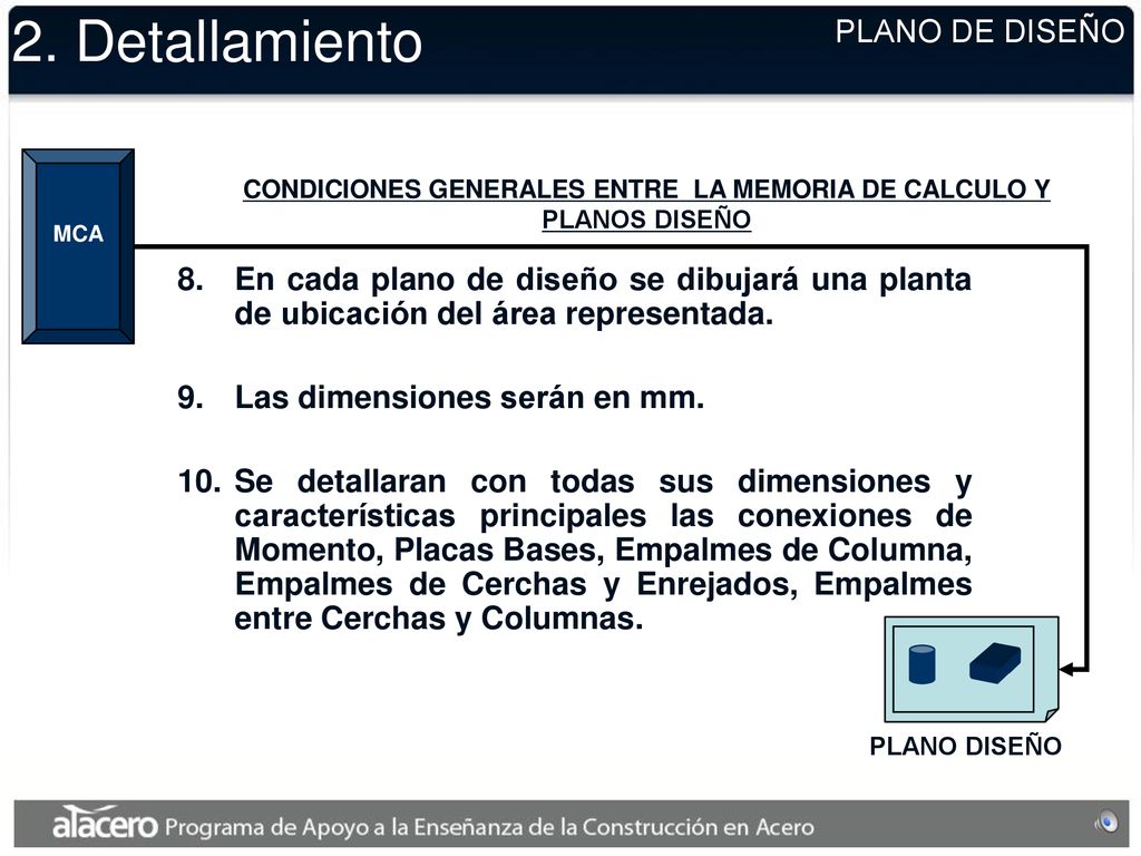 CONDICIONES GENERALES ENTRE LA MEMORIA DE CALCULO Y PLANOS DISEÑO