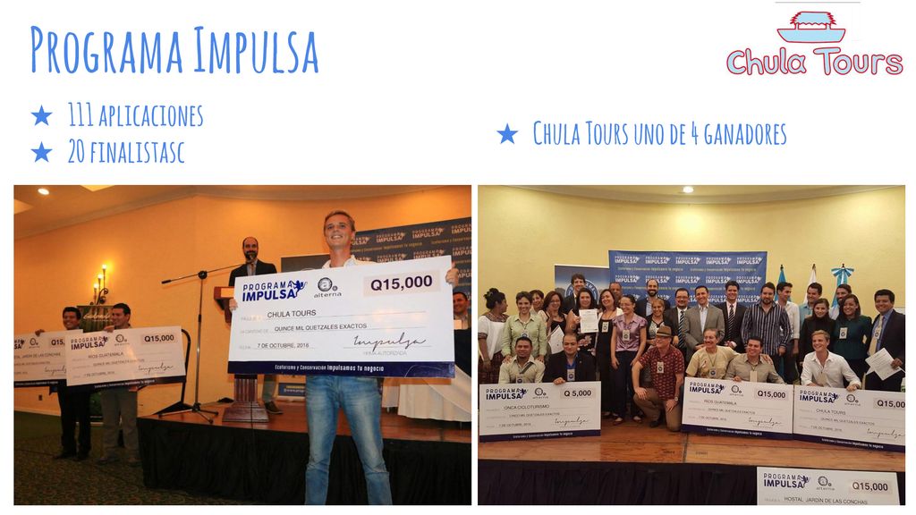 Programa Impulsa 111 aplicaciones Chula Tours uno de 4 ganadores
