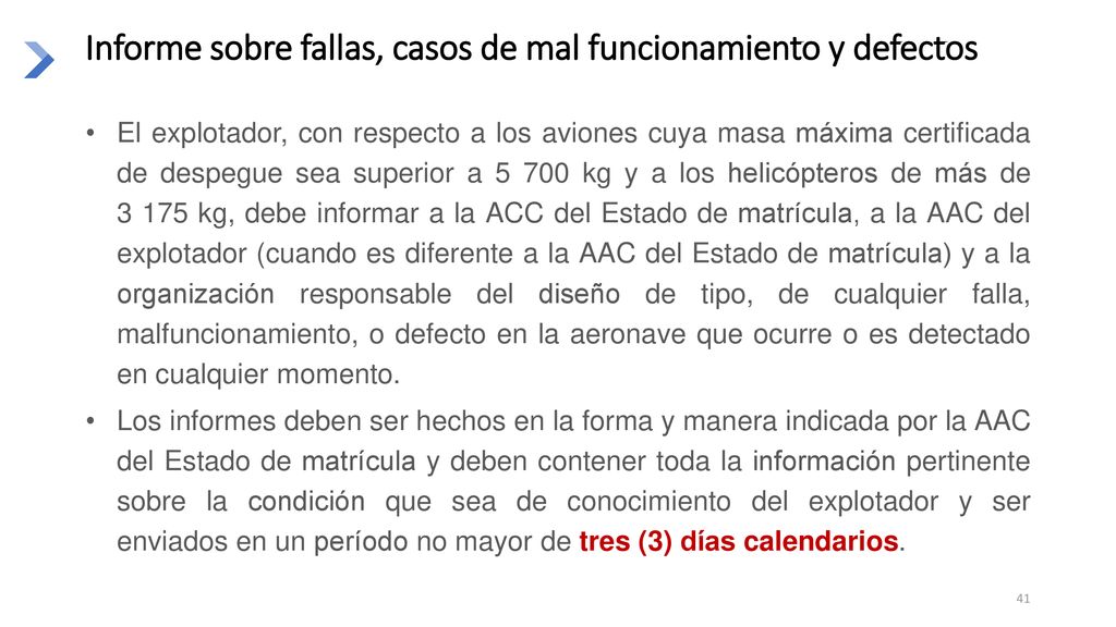 Informe sobre fallas, casos de mal funcionamiento y defectos
