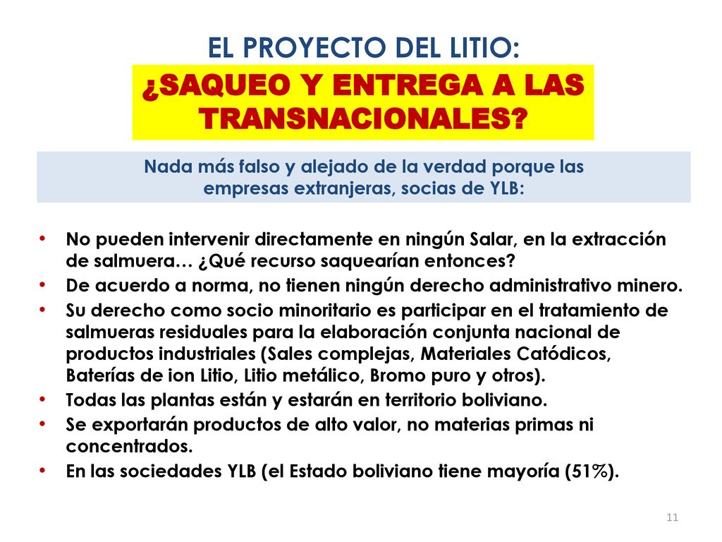 EL PROYECTO DEL LITIO: ¿SAQUEO Y ENTREGA A LAS TRANSNACIONALES