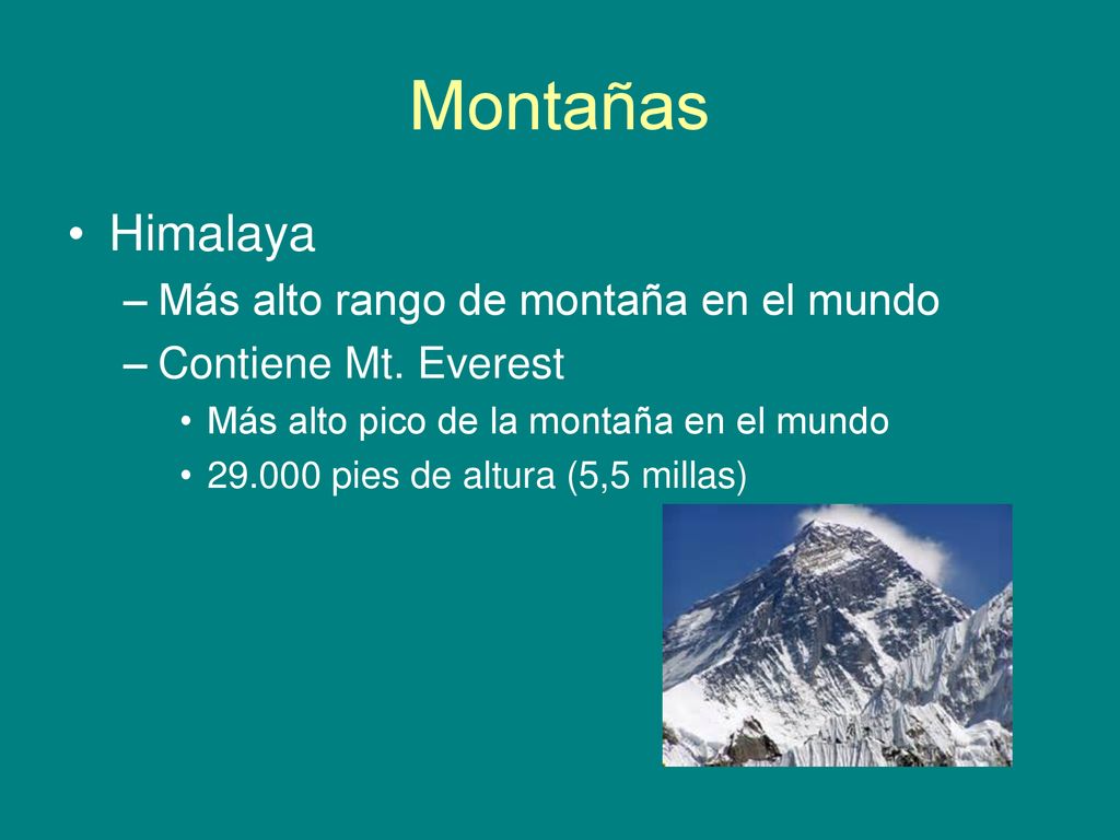 Montañas Himalaya Más alto rango de montaña en el mundo