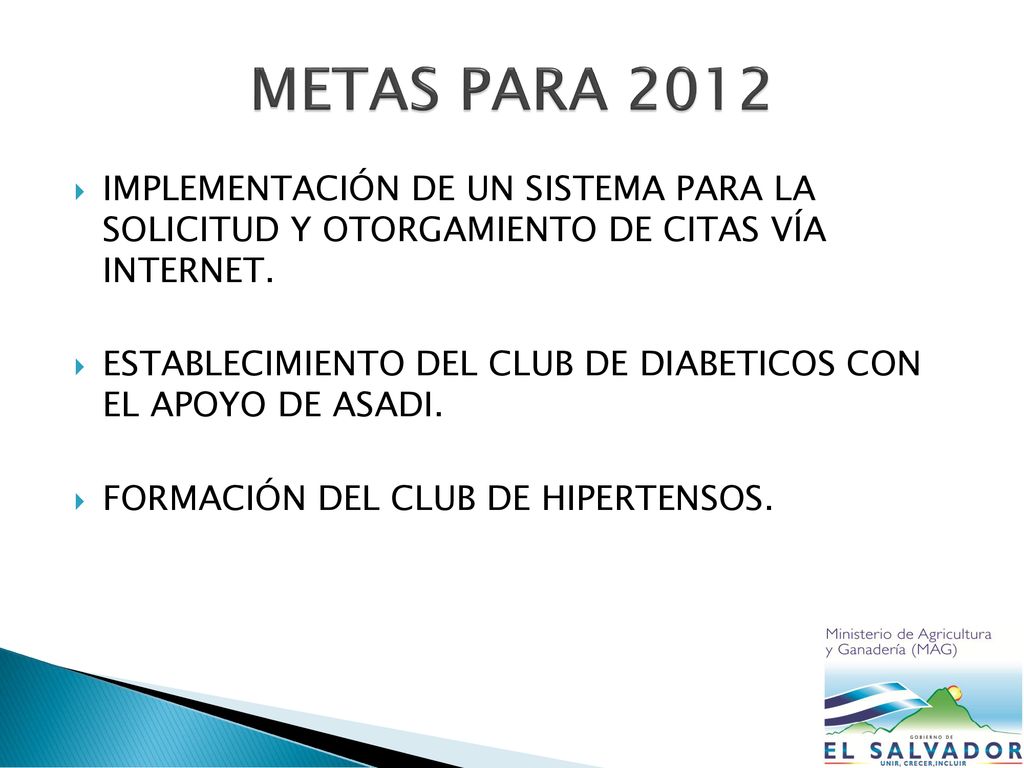 METAS PARA 2012 IMPLEMENTACIÓN DE UN SISTEMA PARA LA SOLICITUD Y OTORGAMIENTO DE CITAS VÍA INTERNET.