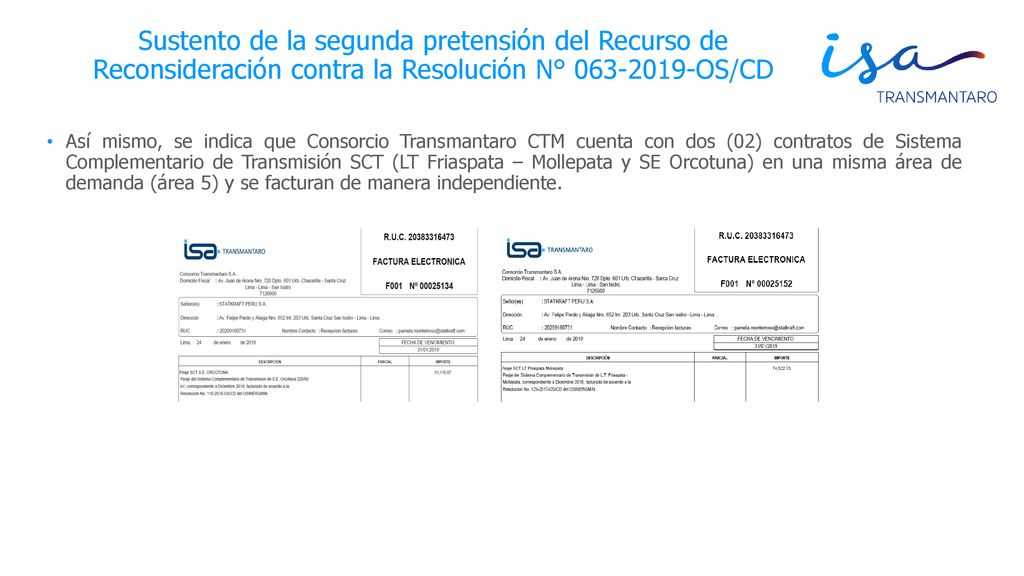 Sustento de la segunda pretensión del Recurso de Reconsideración contra la Resolución N° OS/CD