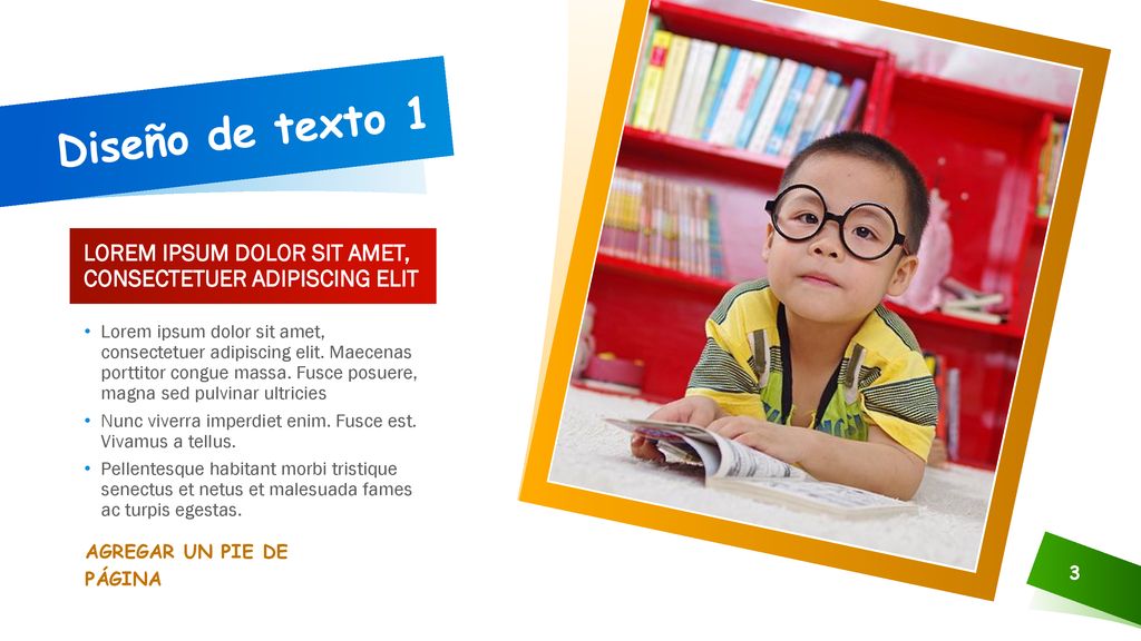 Diseño de texto 1 LOREM IPSUM DOLOR SIT AMET, CONSECTETUER ADIPISCING ELIT.