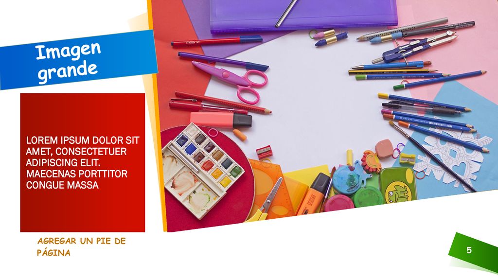 Imagen grande LOREM IPSUM DOLOR SIT AMET, CONSECTETUER ADIPISCING ELIT. MAECENAS PORTTITOR CONGUE MASSA.