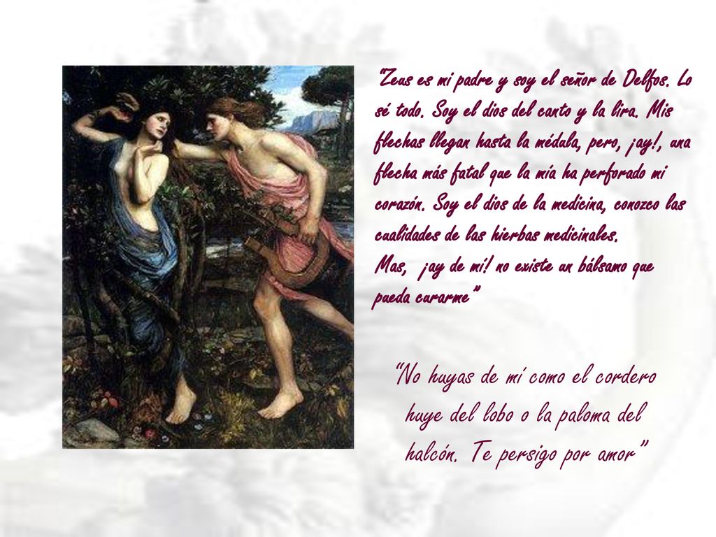 Zeus es mi padre y soy el señor de Delfos. Lo sé todo