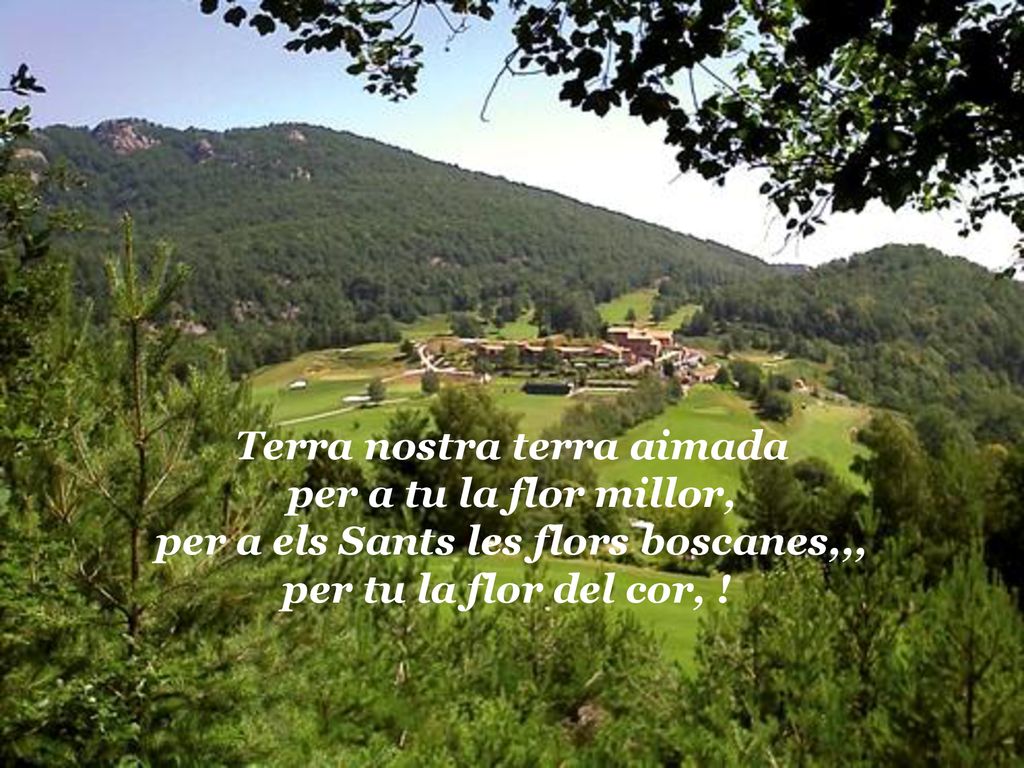 Terra nostra terra aimada per a tu la flor millor,