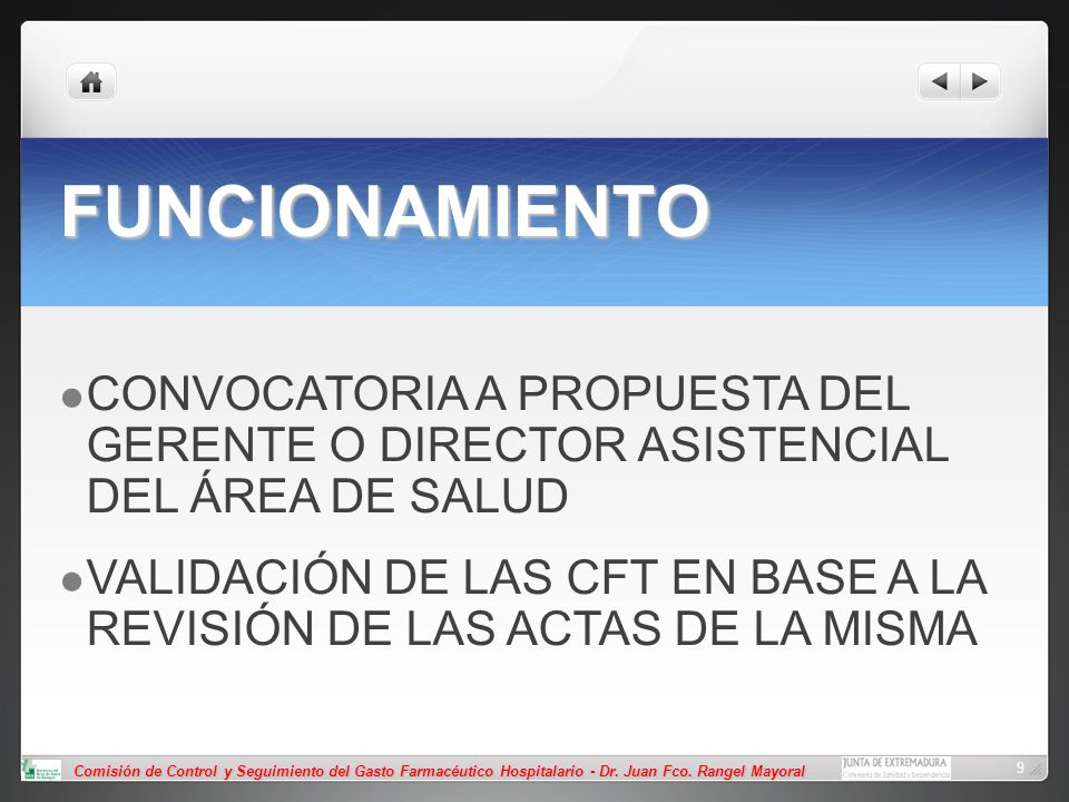 FUNCIONAMIENTO CONVOCATORIA A PROPUESTA DEL GERENTE O DIRECTOR ASISTENCIAL DEL ÁREA DE SALUD.