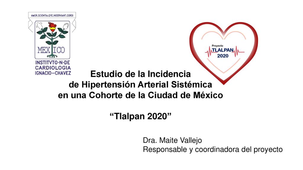 Estudio de la Incidencia de Hipertensión Arterial Sistémica en una Cohorte de la Ciudad de México Tlalpan 2020
