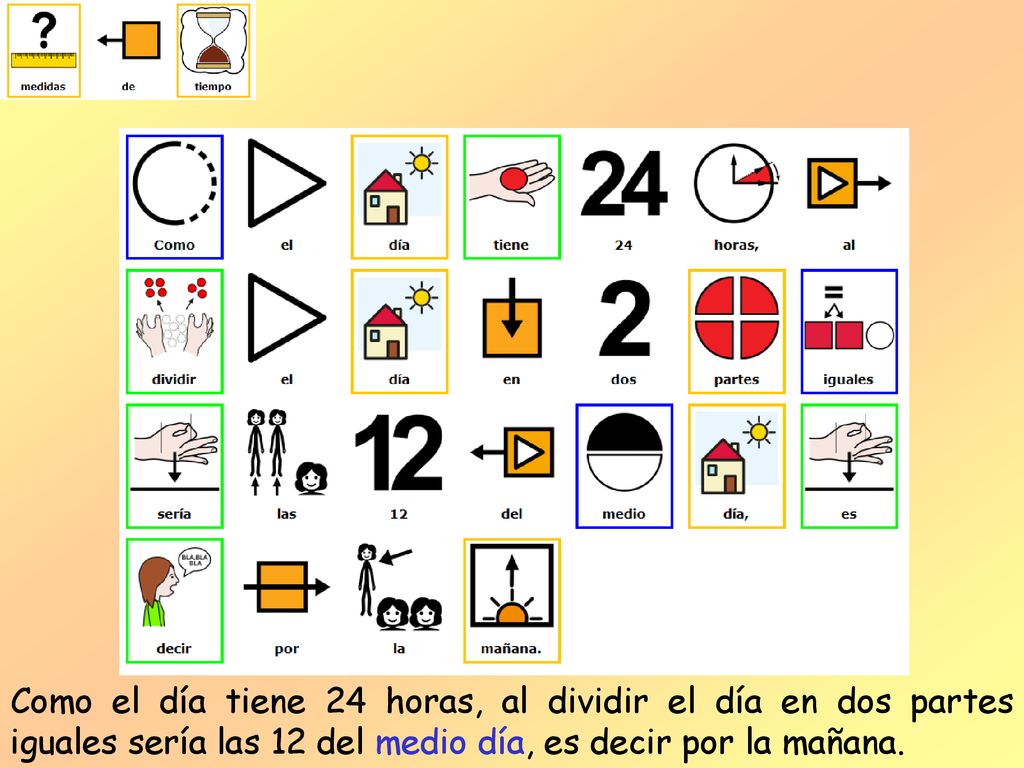 Como el día tiene 24 horas, al dividir el día en dos partes iguales sería las 12 del medio día, es decir por la mañana.