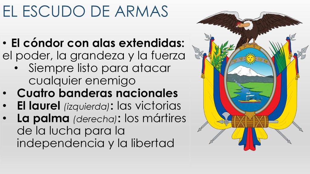 El escudo de armas El cóndor con alas extendidas: