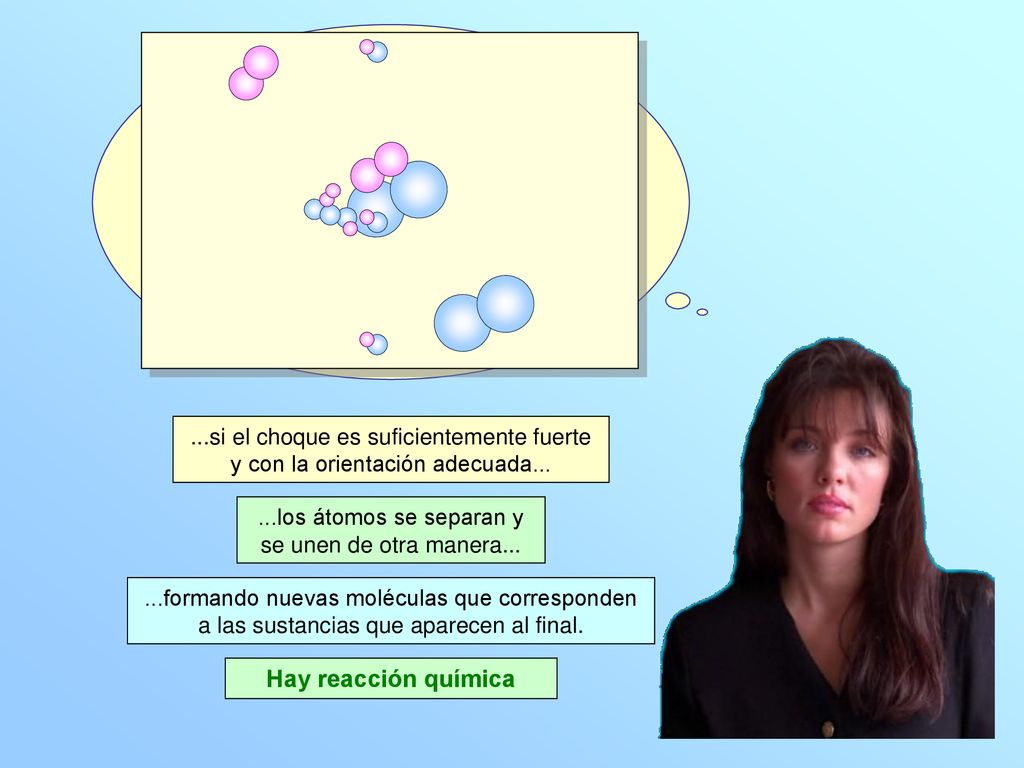 ...los átomos se separan y se unen de otra manera...