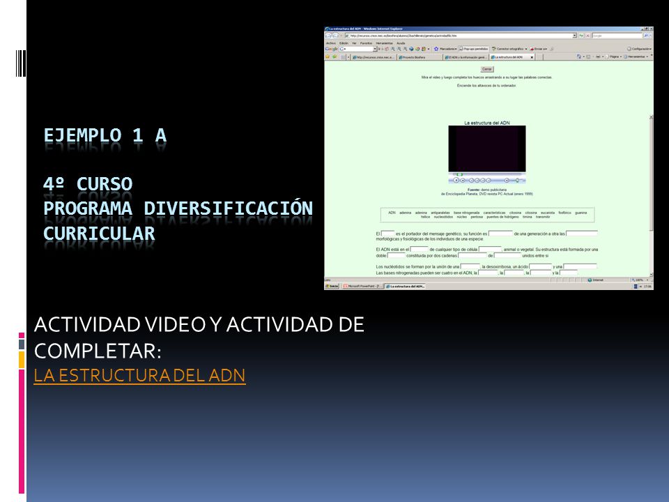 Ejemplo 1 A 4º CURSO PROGRAMA DIVERSIFICACIÓN CURRICULAR