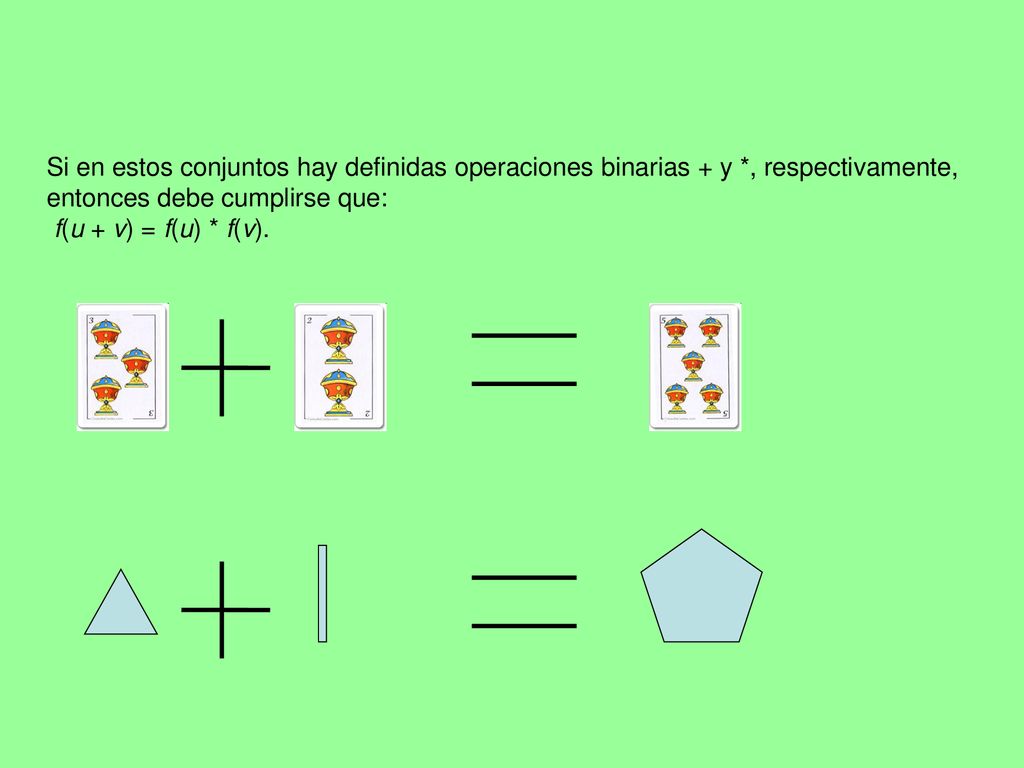 Si en estos conjuntos hay definidas operaciones binarias + y