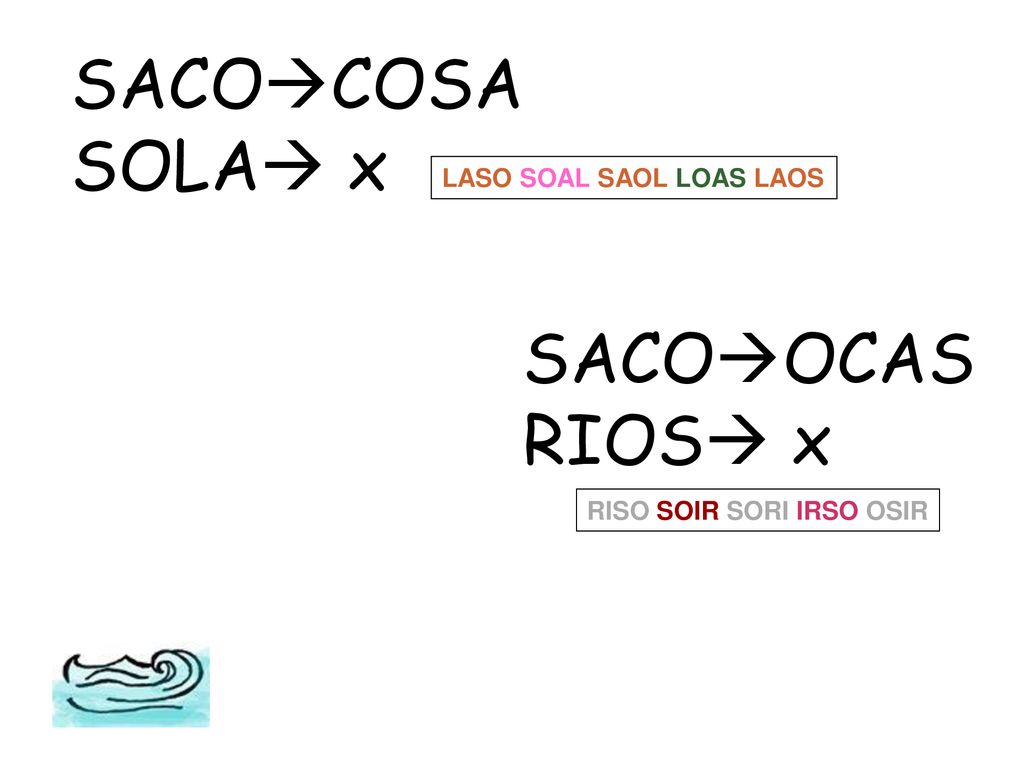 SACOCOSA SOLA x SACOOCAS RIOS x LASO SOAL SAOL LOAS LAOS
