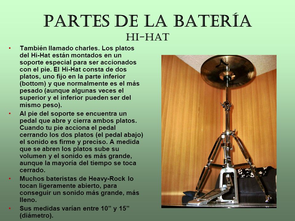 PARTES DE LA BATERÍA HI-HAT