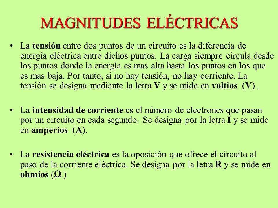 MAGNITUDES ELÉCTRICAS