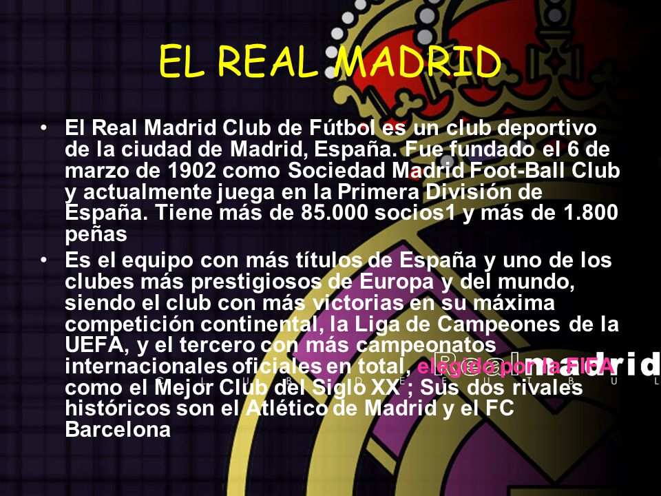 EL REAL MADRID