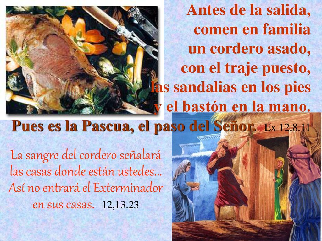 La sangre del cordero señalará las casas donde están ustedes...