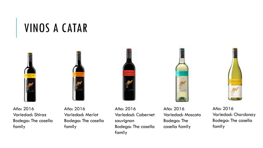 VINOS A CATAR Año: 2016 Variedad: Shiraz Bodega: The casella family