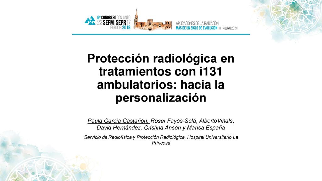 Protección radiológica en tratamientos con i131 ambulatorios: hacia la personalización