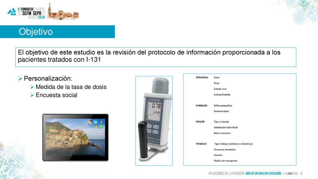 Objetivo El objetivo de este estudio es la revisión del protocolo de información proporcionada a los pacientes tratados con I-131.