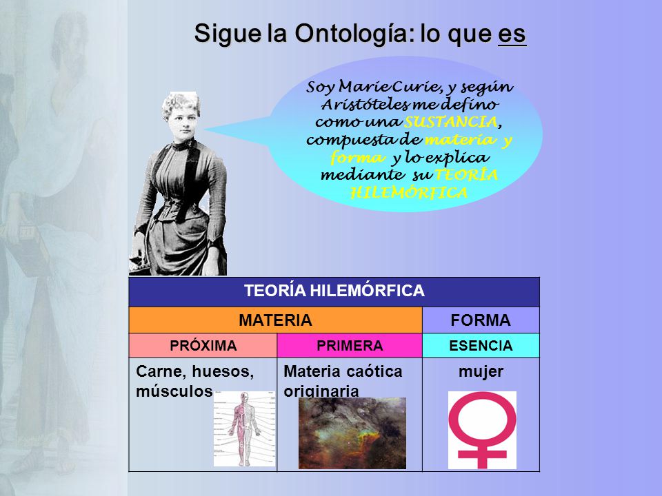 Sigue la Ontología: lo que es