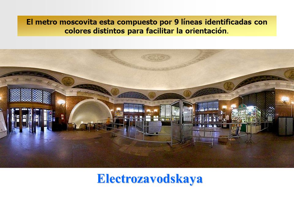 El metro moscovita esta compuesto por 9 líneas identificadas con colores distintos para facilitar la orientación.