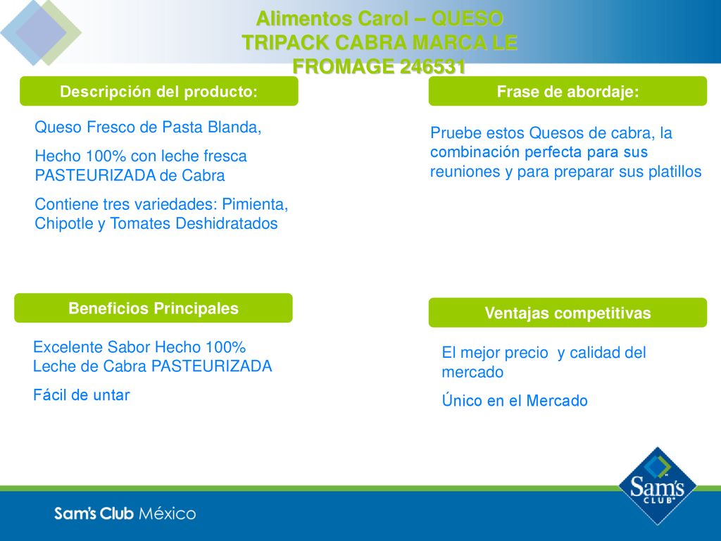 Alimentos Carol – QUESO TRIPACK CABRA MARCA LE FROMAGE