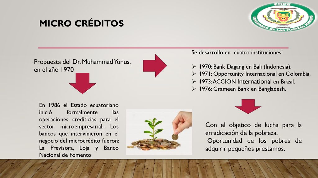 MICRO CRÉDITOS Propuesta del Dr. Muhammad Yunus, en el año 1970