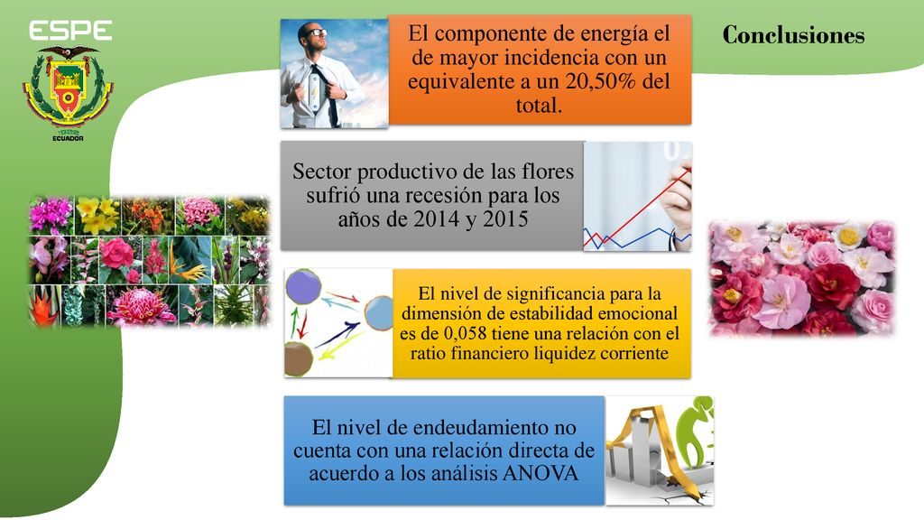 El componente de energía el de mayor incidencia con un equivalente a un 20,50% del total.