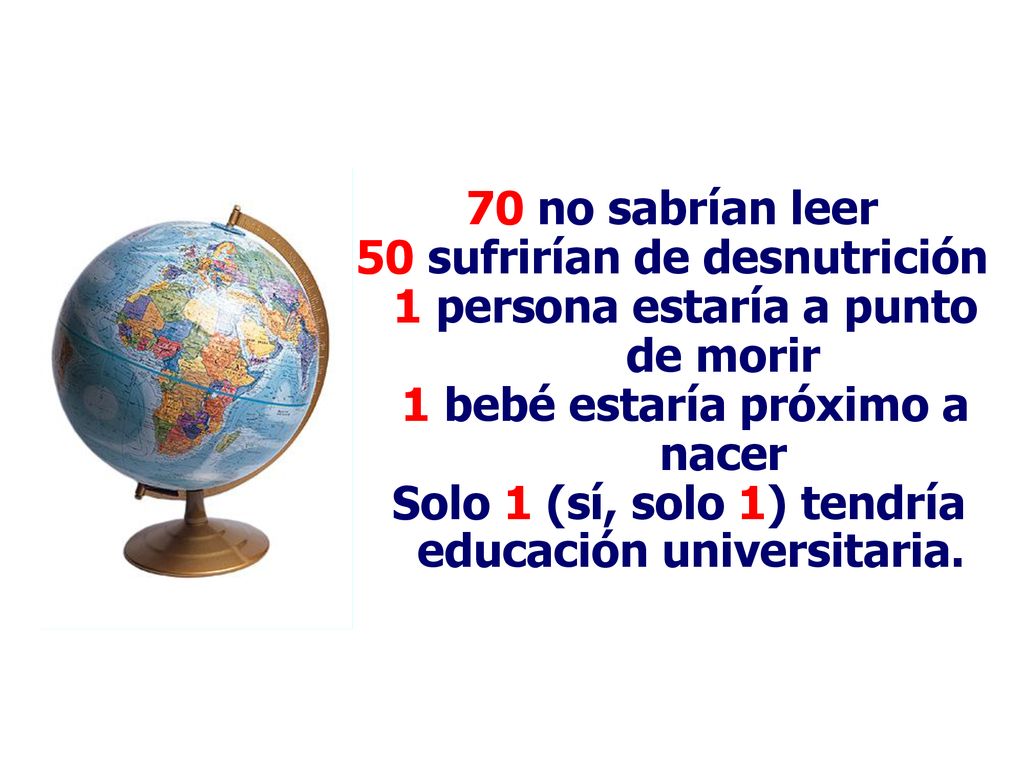 50 sufrirían de desnutrición 1 persona estaría a punto de morir