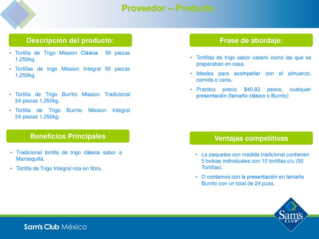 Descripción del producto: Beneficios Principales Ventajas competitivas