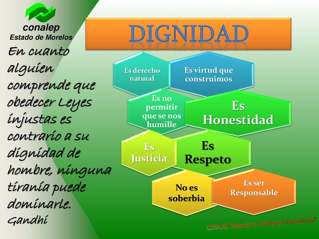 Es virtud que construimos Es no permitir que se nos humille
