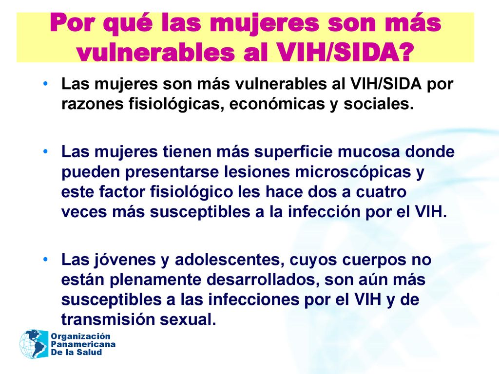 Por qué las mujeres son más vulnerables al VIH/SIDA