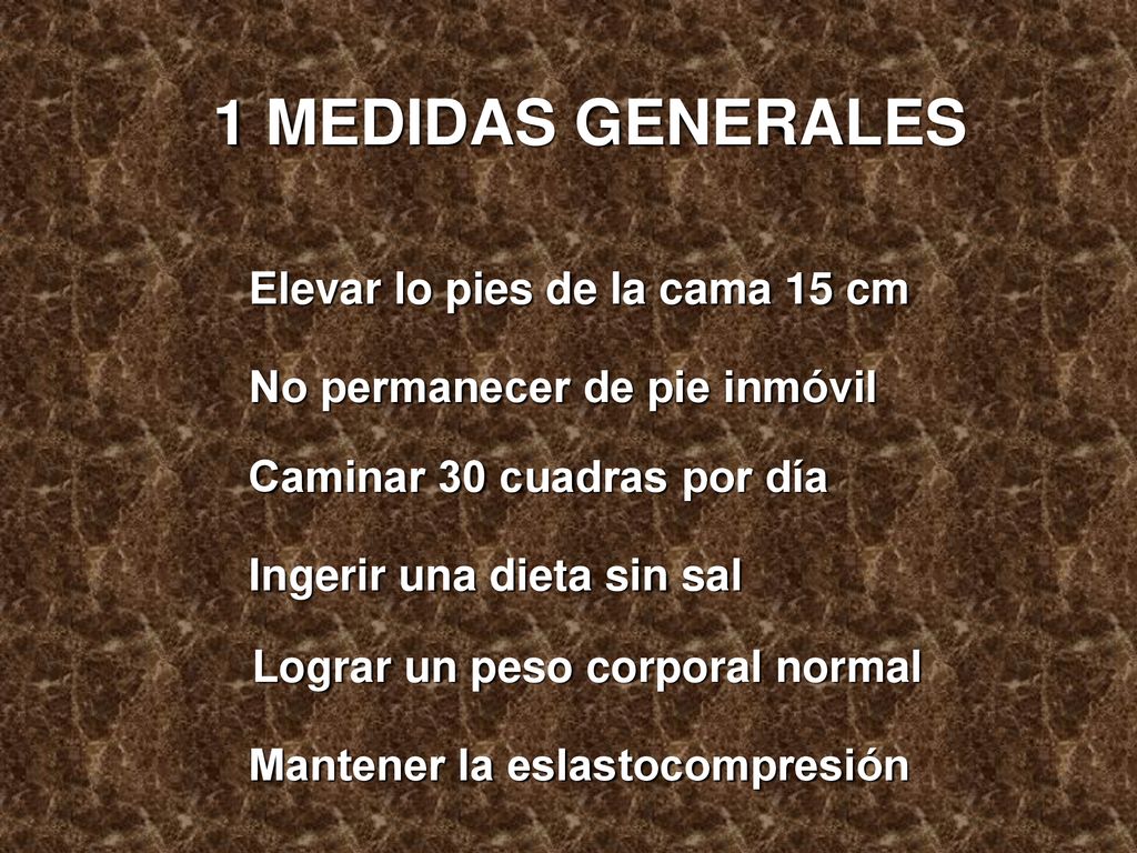 1 MEDIDAS GENERALES Elevar lo pies de la cama 15 cm